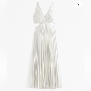 The A&F Giselle Pleated Cutout Maxi Dress